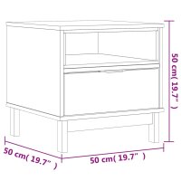 vidaXL Beistelltisch FLAM 50x50x50 cm Massivholz Kiefer