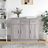 vidaXL Sideboard Grau Sonoma 91x28x75 cm Holzwerkstoff