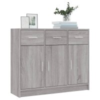 vidaXL Sideboard Grau Sonoma 91x28x75 cm Holzwerkstoff