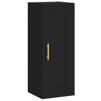 vidaXL Wandschrank Schwarz 34,5x34x90 cm Holzwerkstoff