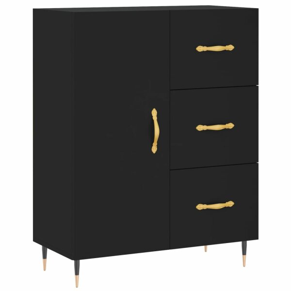 vidaXL Sideboard Schwarz 69,5x34x90 cm Holzwerkstoff