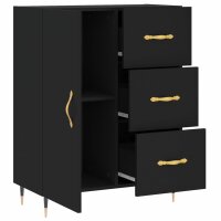 vidaXL Sideboard Schwarz 69,5x34x90 cm Holzwerkstoff