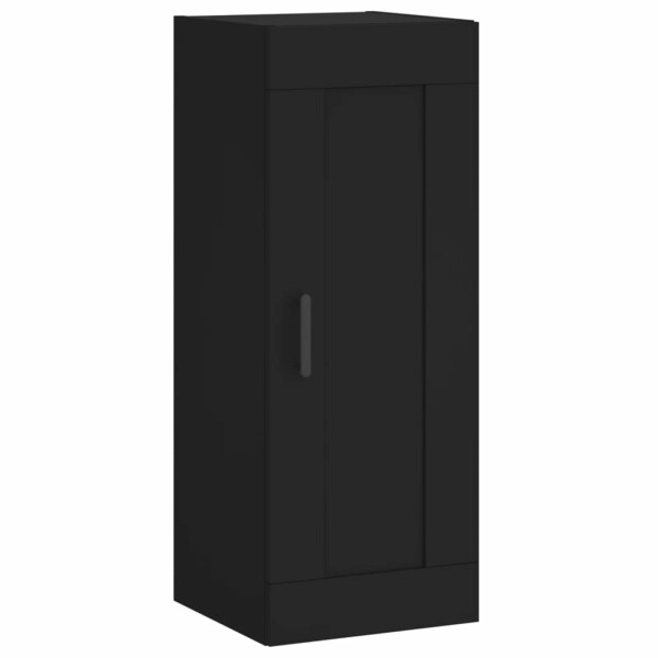 vidaXL Wandschrank Schwarz 34,5x34x90 cm Holzwerkstoff