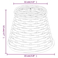 vidaXL Lampenschirm Braun &Oslash;15x12 cm Korbweide