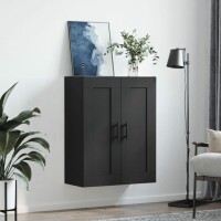 vidaXL Wandschrank Schwarz 69,5x34x90 cm Holzwerkstoff