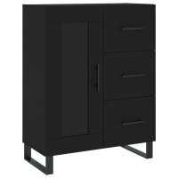 vidaXL Sideboard Schwarz 69,5x34x90 cm Holzwerkstoff