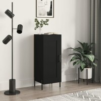 vidaXL Sideboard Schwarz 34,5x34x90 cm Holzwerkstoff