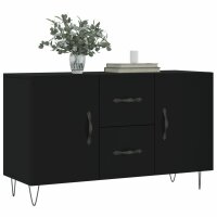 vidaXL Sideboard Schwarz 100x36x60 cm Holzwerkstoff