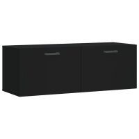 vidaXL Wandschrank Schwarz 100x36,5x35 cm Holzwerkstoff