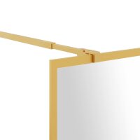 vidaXL Duschwand f&uuml;r Begehbare Dusche mit ESG Klarglas Golden 90x195cm