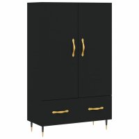 vidaXL Highboard Schwarz 69,5x31x115 cm Holzwerkstoff