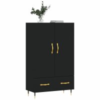 vidaXL Highboard Schwarz 69,5x31x115 cm Holzwerkstoff