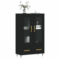 vidaXL Highboard Schwarz 69,5x31x115 cm Holzwerkstoff