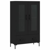 vidaXL Highboard Schwarz 69,5x31x115 cm Holzwerkstoff