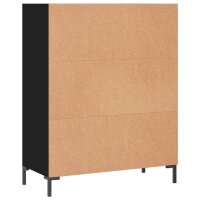 vidaXL B&uuml;cherregal Schwarz 69,5x32,5x90 cm Holzwerkstoff