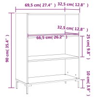 vidaXL B&uuml;cherregal Schwarz 69,5x32,5x90 cm Holzwerkstoff