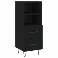 vidaXL Sideboard Schwarz 34,5x34x90 cm Holzwerkstoff