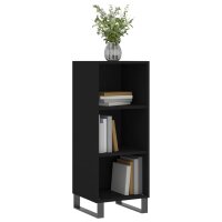 vidaXL Sideboard Schwarz 34,5x32,5x90 cm Holzwerkstoff