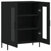 vidaXL Sideboard Schwarz 69,5x34x90 cm Holzwerkstoff