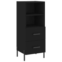 vidaXL Sideboard Schwarz 34,5x34x90 cm Holzwerkstoff