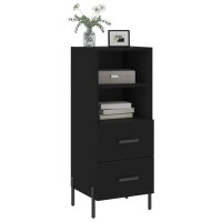 vidaXL Sideboard Schwarz 34,5x34x90 cm Holzwerkstoff