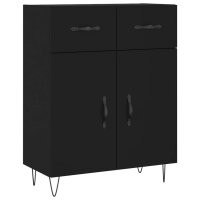 vidaXL Sideboard Schwarz 69,5x34x90 cm Holzwerkstoff