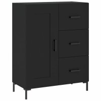 vidaXL Sideboard Schwarz 69,5x34x90 cm Holzwerkstoff