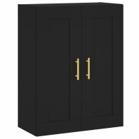 vidaXL Wandschrank Schwarz 69,5x34x90 cm Holzwerkstoff