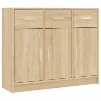 vidaXL Sideboard Sonoma-Eiche 91x28x75 cm Holzwerkstoff