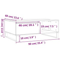 vidaXL Couchtisch Schwarz 90x60x35 cm Holzwerkstoff