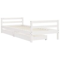 vidaXL Kinderbett mit Schubladen Weiß 80x200 cm Massivholz Kiefer