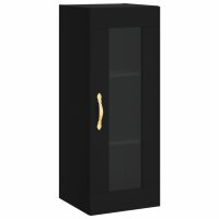 vidaXL Wandschrank Schwarz 34,5x34x90 cm