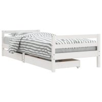 vidaXL Kinderbett mit Schubladen Weiß 90x190 cm...