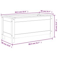 vidaXL Pflanzk&uuml;bel Wei&szlig; 82,5x40x39 cm Massivholz Kiefer