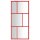 vidaXL Duschwand für Begehbare Dusche mit ESG Klarglas Rot 90x195 cm