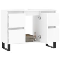 vidaXL Badschrank Weiß 80x33x60 cm Holzwerkstoff