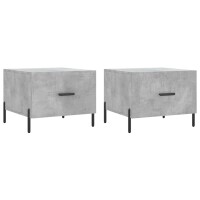 vidaXL Couchtische 2 Stk. Betongrau 50x50x40 cm...