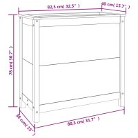 vidaXL Pflanzk&uuml;bel Wei&szlig; 82,5x40x78 cm Massivholz Kiefer