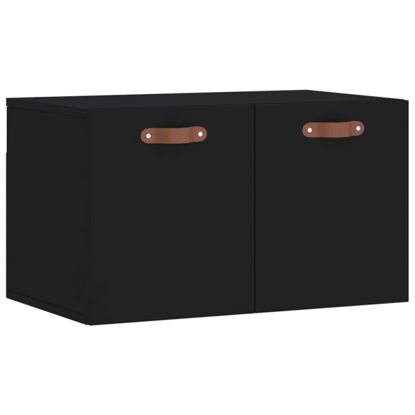 vidaXL Wandschrank Schwarz 60x36,5x35 cm Holzwerkstoff