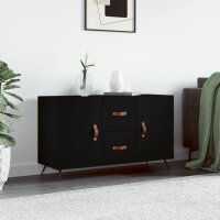 vidaXL Sideboard Schwarz 100x36x60 cm Holzwerkstoff