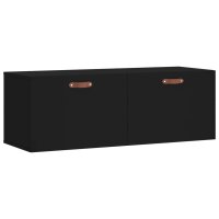 vidaXL Wandschrank Schwarz 100x36,5x35 cm Holzwerkstoff