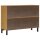 vidaXL Sideboard mit Glast&uuml;r FLAM 110x40x80 cm Massivholz Kiefer