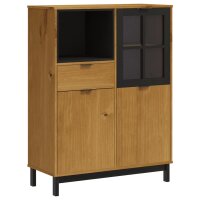 vidaXL Highboard mit Glastür FLAM 92x40x122,5 cm...