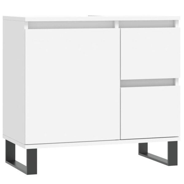 vidaXL Badschrank Wei&szlig; 65x33x60 cm Holzwerkstoff