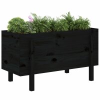 vidaXL Hochbeet Schwarz 101x50x57 cm Massivholz Kiefer