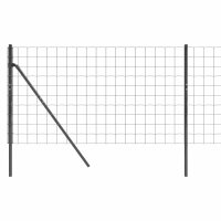 vidaXL Maschendrahtzaun Anthrazit 0,8x10 m Verzinkter Stahl