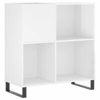 vidaXL Plattenschrank Hochglanz-Weiß 84,5x38x89 cm Holzwerkstoff