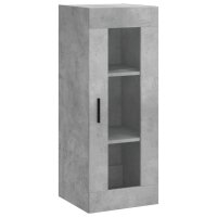 vidaXL Wandschrank Betongrau 34,5x34x90 cm