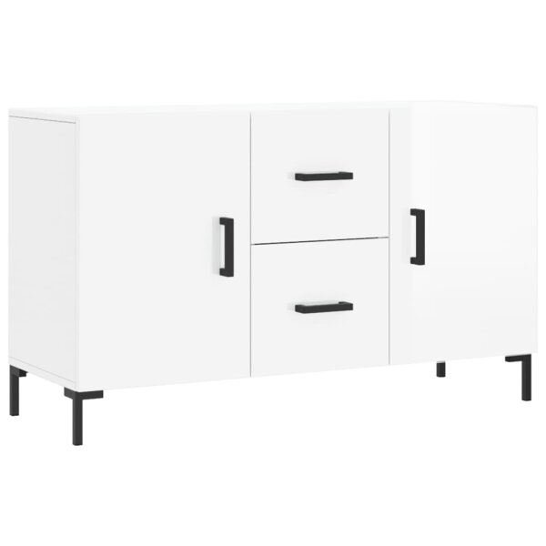 vidaXL Sideboard Hochglanz-Wei&szlig; 100x36x60 cm Holzwerkstoff