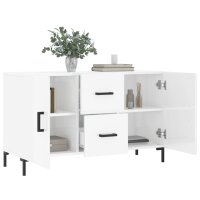 vidaXL Sideboard Hochglanz-Wei&szlig; 100x36x60 cm Holzwerkstoff